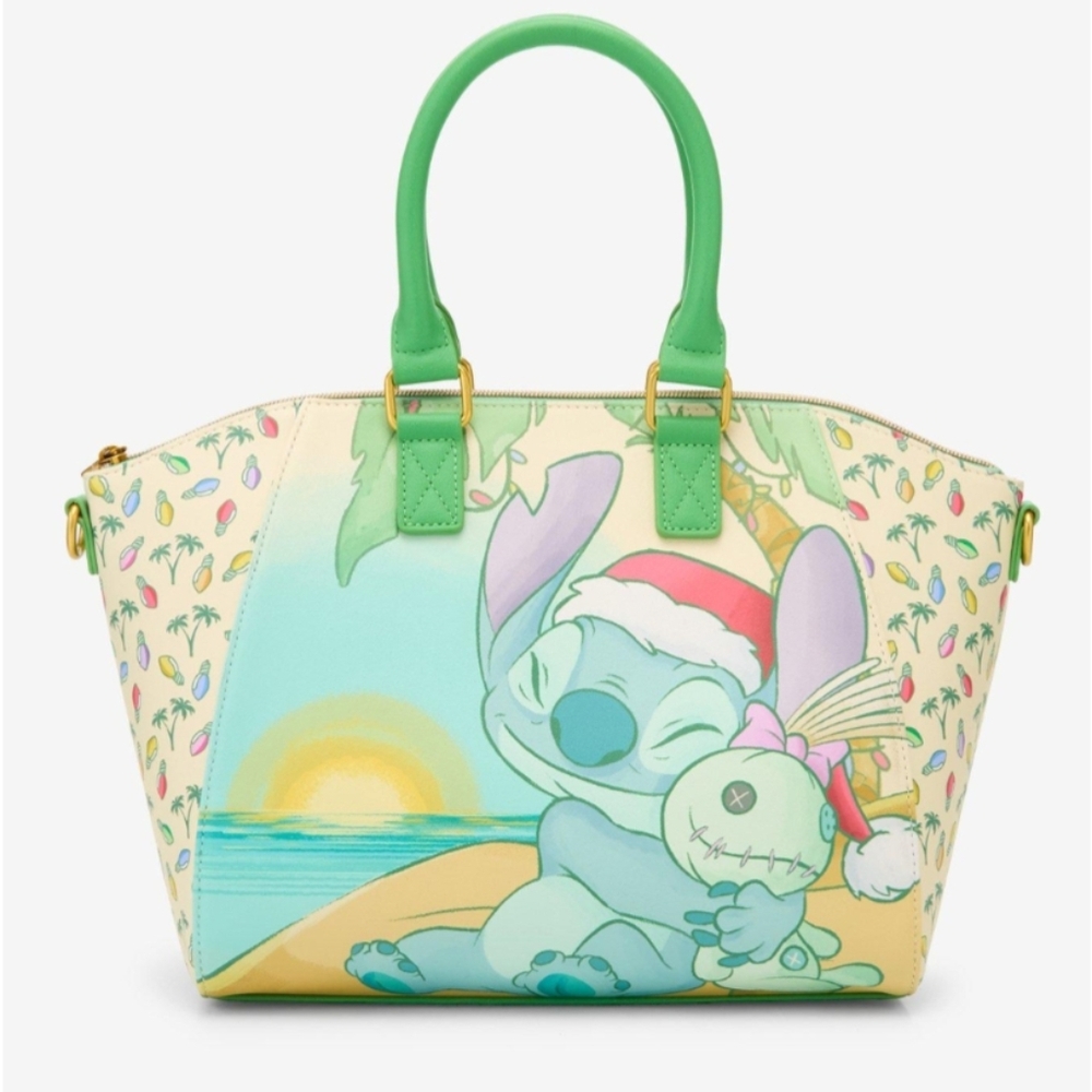 Disney Loungefly Satchel Bag Purse Stitch & Scrump Holiday Beach New with Tags!